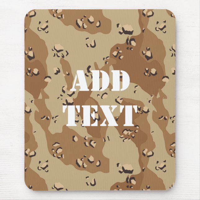Military Desert 'Chocolate Chip' Camouflage Mouse Pad (Front)