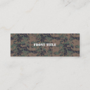 Military Digital Woodland Background Mini Business Card