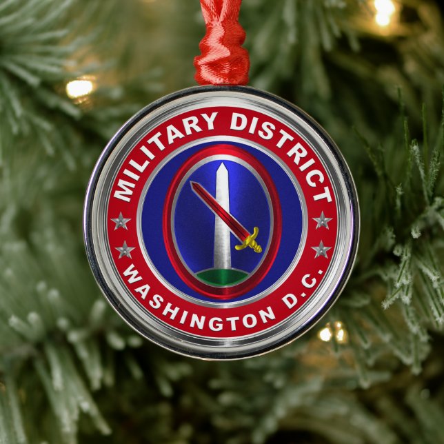 Military District Washington MDW Christmas  Metal Tree Decoration (Tree)