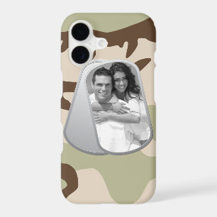 Military Dog Tags and Camouflage Pattern