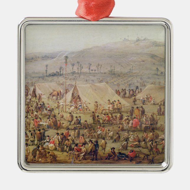 Military Encampment Metal Tree Decoration (Front)