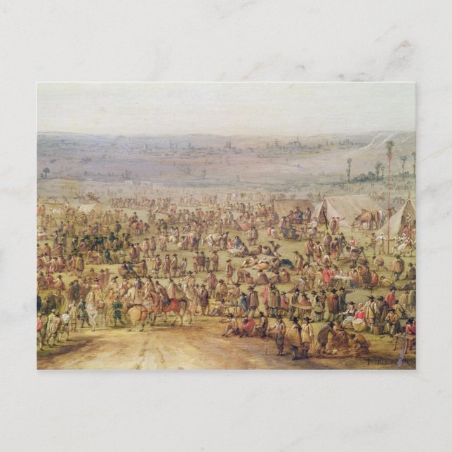 Military Encampment Postcard (Front)