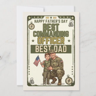 Military Father's Day Best Commanding Officer Card
