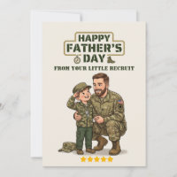 Military Father's Day Card Little Recruit