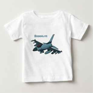 Military fighter jet plane cartoon baby T-Shirt