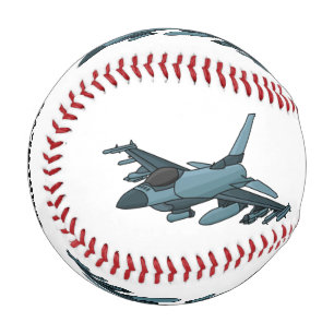 Military fighter jet plane cartoon baseball