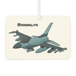 Military fighter jet plane cartoon  car air freshener