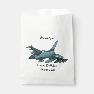 Military fighter jet plane cartoon favour bags