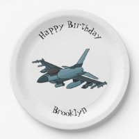 Military fighter jet plane cartoon