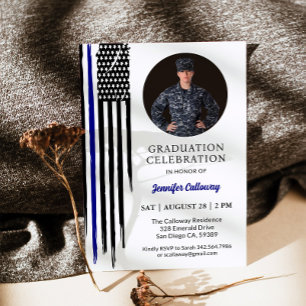 Military Flag, US Navy Basic Training Graduation Invitation