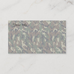 Military Forest Camouflage Background Lightened Business Card