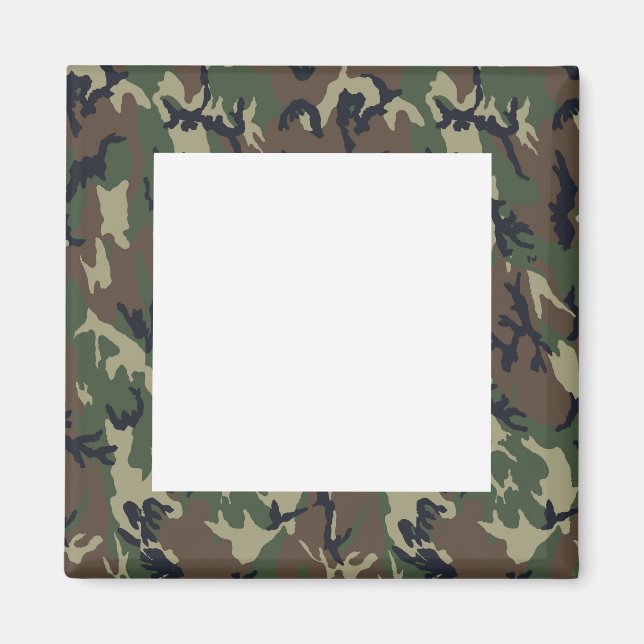 Military Forest Camouflage Background Magnet (Front)