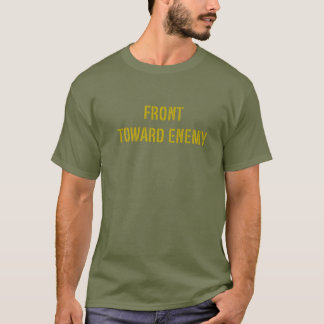 Military Front Towards Enemy Grunged Warrior Graph T-Shirt