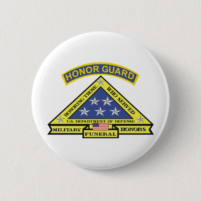 MILITARY FUNERAL HONOR GUARD 6 CM ROUND BADGE (Front)