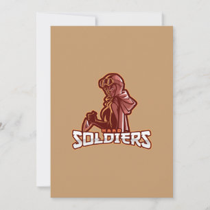 Military Gaming Emblem   Heroic Warrior Logo Invitation