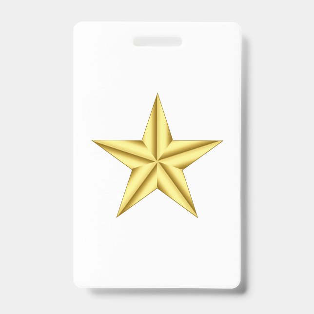 Military General Gold Star ID Badge (Front)