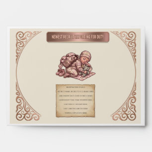 Military Girl Envelope — Pink Recruit Reporting