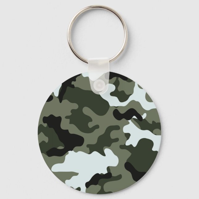 Military Green Camo Keychain (Front)