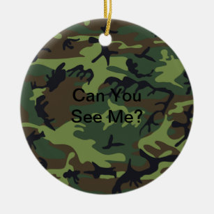 Military Green Camouflage Ceramic Tree Decoration