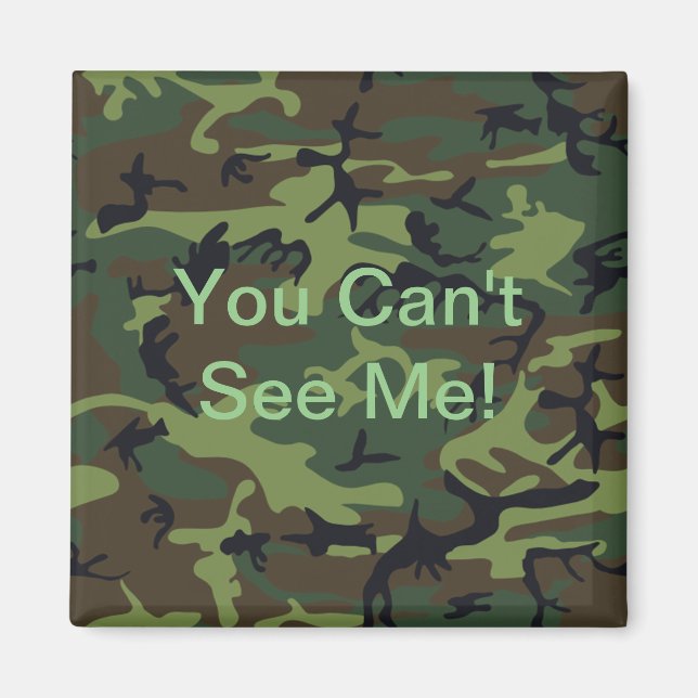 Military Green Camouflage Magnet (Front)