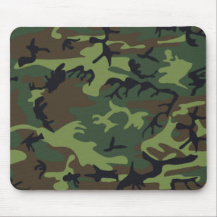 Military Green Camouflage Mouse Pad
