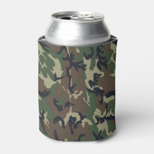 Military Green Camouflage Pattern Can Cooler