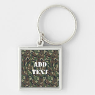 Military Green Camouflage Pattern Key Ring