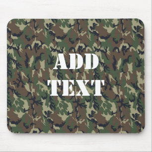 Military Green Camouflage Pattern Mouse Pad