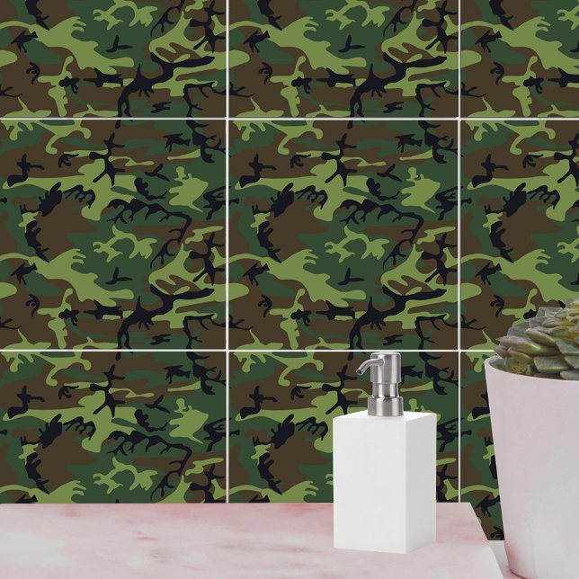 Military Green Camouflage Tile (Military Green Camouflage Ceramic Tile)