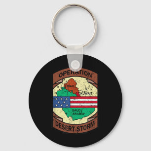Military Gulf War Operation Desert Storm Usa Insig Key Ring