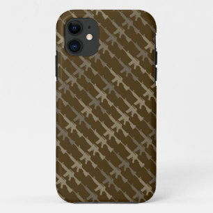 Military Gun Camouflage GI Style Rifle Cool Brown Case-Mate iPhone Case