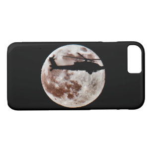 Military Helicopter Against the Moon at Night Case-Mate iPhone Case