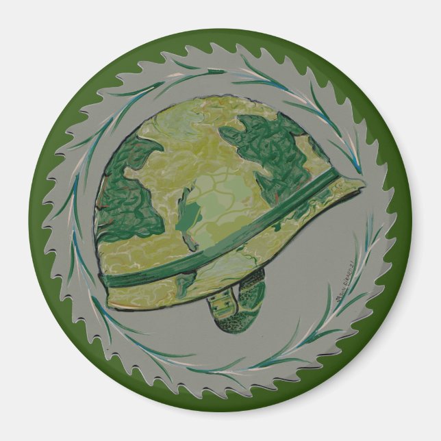 Military Helmet Magnet (Front)