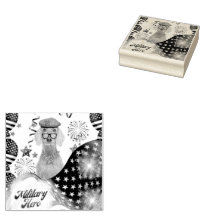 Military Hero Weimaraner Rubber Stamp