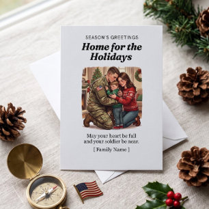 Military Home for Holidays Christmas Card