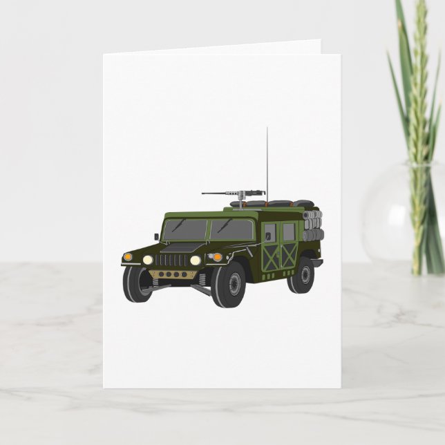 Military Humvee Off-Road Tactical Vehicle Card (Front)