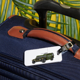 Military Humvee Off-Road Tactical Vehicle Luggage Tag