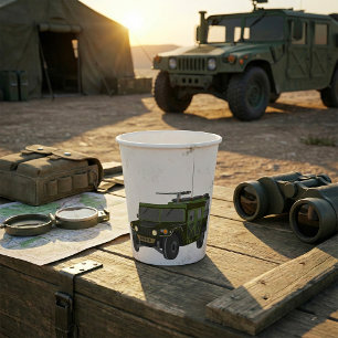 Military Humvee Off-Road Tactical Vehicle Paper Cups