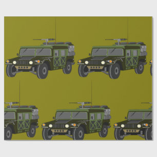 Military Humvee Off-Road Tactical Vehicle Wrapping Paper