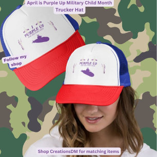 Military - I Purple Up for Military Kids Trucker Hat
