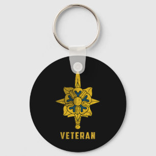 Military Intelligence Corps Veteran Logo Papa Chri Key Ring