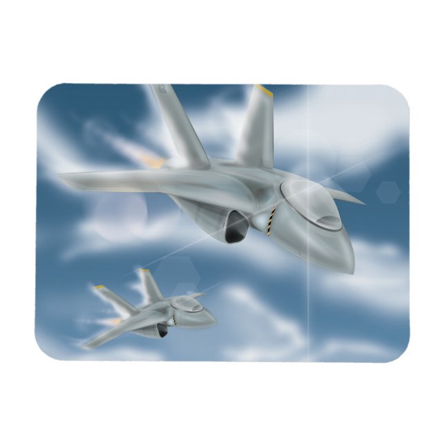 Military Jet Aircraft Magnet (Horizontal)