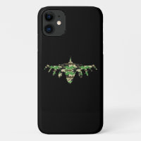 Military Jet camouflage fighter aircraft silhouett