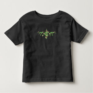 Military Jet camouflage fighter aircraft silhouett Toddler T-Shirt