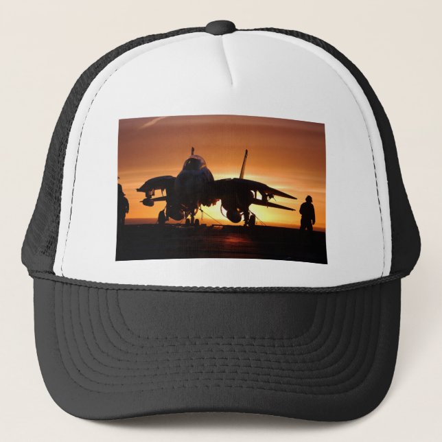 military jet fighter trucker hat (Front)
