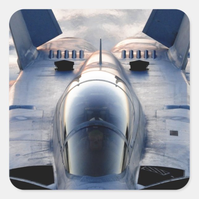 Military jet square sticker (Front)