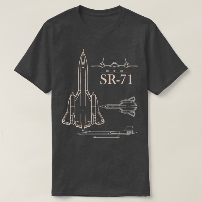 Military Jet SR71 Blackbird Pilot Airman product  T-Shirt (Design Front)