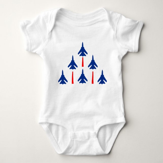 Military Jets Baby Bodysuit (Front)