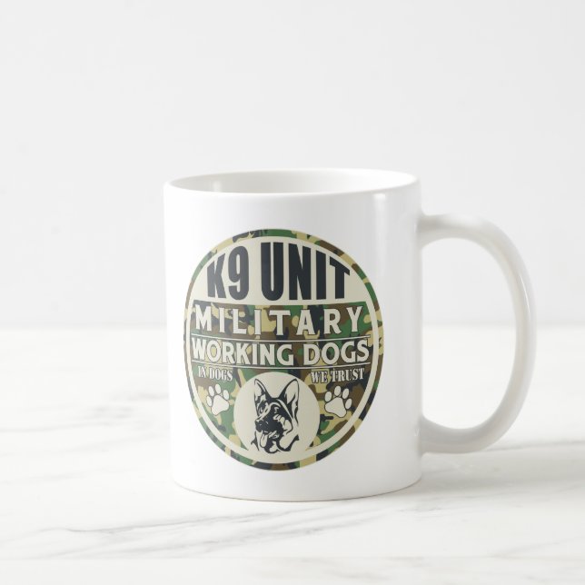 Military K9 Unit Working Dogs Coffee Mug (Right)