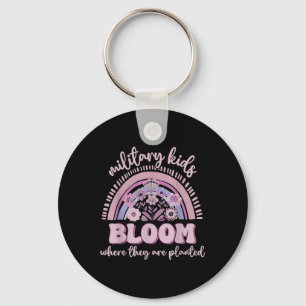 Military Kid Dandelion Bloom Where Theyre Planted  Key Ring